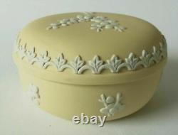 Wedgwood Primrose Jasperware Yellow Prunus Trinket Box