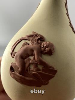 Wedgwood Primrose Yellow & Terracotta Rare Jasperware Jasper 14cm Bud Vase