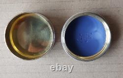 Wedgwood ROYAL BLUE Jasperware + SILVER BRITISH Queen Jubilee Miniature Box