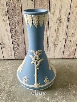 Wedgwood Rare White On Blue Jasper Jasperware Parnassus Candida Vase