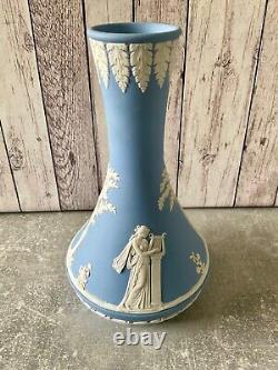 Wedgwood Rare White On Blue Jasper Jasperware Parnassus Candida Vase