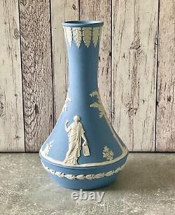 Wedgwood Rare White On Blue Jasper Jasperware Parnassus Candida Vase