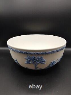 Wedgwood Reverse Jasperware Blue on White Sacrifice Fruit Bowl