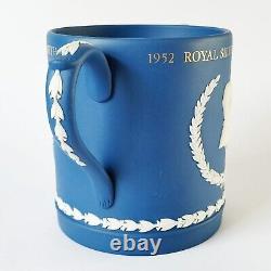 Wedgwood Royal Blue Jasperware Loving Mug Silver Jubilee Queen Prince Phillip