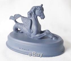 Wedgwood Royal Tournament 1990 Hippocampus Portland Blue Jasperware RARE