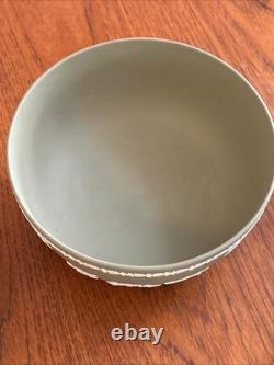 Wedgwood Sage Green Jasperware 10pc Set Large Bowl, Candlesticks, Jugs & Boxes