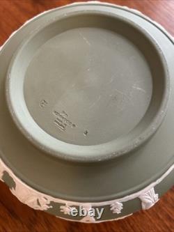 Wedgwood Sage Green Jasperware 10pc Set Large Bowl, Candlesticks, Jugs & Boxes