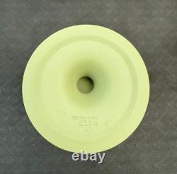 Wedgwood Sage Green Jasperware Arcadian Footed Vase 19cm Staffordshire 1981
