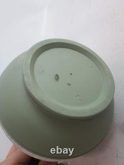 Wedgwood Sage Green Jasperware Jug & Matching Bowl Dish Set Made in England
