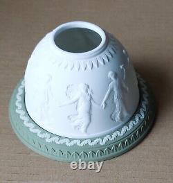 Wedgwood Sage Green Jasperware Lithophane Dancing Hours