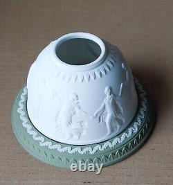 Wedgwood Sage Green Jasperware Lithophane Dancing Hours