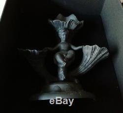 Wedgwood Sea Sprite Vase Black Basalt Jasper Vase Boxed with COA