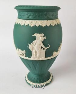 Wedgwood Spruce Green Jasper Vase Bountiful jasperware