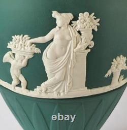 Wedgwood Spruce Green Jasperware Vase Bountiful