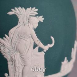 Wedgwood Spruce Green Vase Jasperware 1st quality Excellent