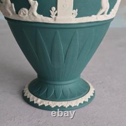 Wedgwood Spruce Green Vase Jasperware 1st quality Excellent