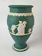 Wedgwood Spruce Jasperware Green Bountiful Vase