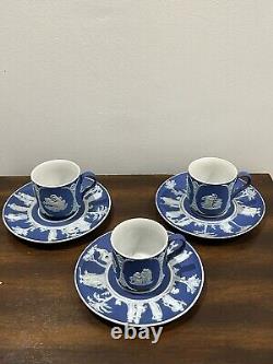 Wedgwood Teacup Set Miniature Jasperware 3 Set