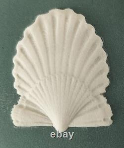 Wedgwood Teal Green Jasperware Trinket Box Seashell Signed Tony Baggott