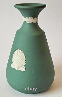 Wedgwood Teal Green Jasperware Vase Seashell
