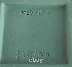 Wedgwood Teal Green White Jasperware Seashell Bud Vase