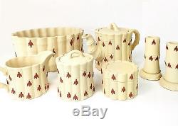 Wedgwood Terra Cotta on Primrose Jasperware Bamboo Set EXCELLENT Condition