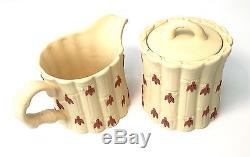 Wedgwood Terra Cotta on Primrose Jasperware Bamboo Set EXCELLENT Condition