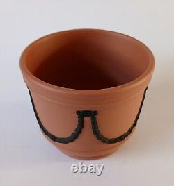 Wedgwood Terracotta And Black Jasperware Planter / Plant Pot