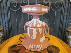Wedgwood Terracotta Jasper Ware Campana Pedestal Urn Vase Sacrifice Figures 1957