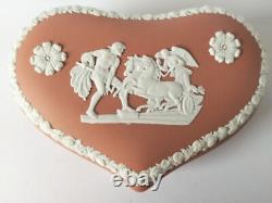 Wedgwood Terracotta Jasperware Heart Trinket Box