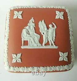 Wedgwood Terracotta Jasperware Trinket Box Icarus and Daedalus