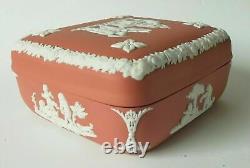 Wedgwood Terracotta Jasperware Trinket Box Icarus and Daedalus