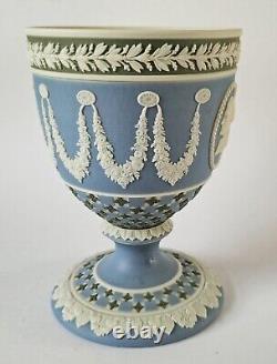 Wedgwood TriColour Diced Jasperware Goblet American Independence Bicentennial