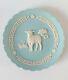 Wedgwood Turquoise Jasperware Japanese Eto Tray 2015 Year Of The Sheep