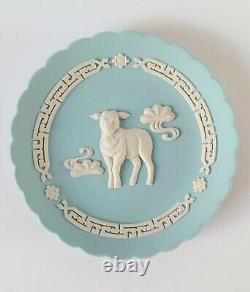 Wedgwood Turquoise Jasperware Japanese ETO Tray 2015 Year of the Sheep