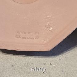 Wedgwood. Two Jasperware Pink Candle Holders/ Tea Lights vgc RARE