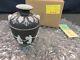 Wedgwood Urn Jar Jasperware Antique Pottery Basalt Black Dancing Hours Vase