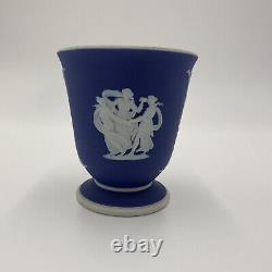 Wedgwood Vase Cobalt Jasperware Bud Goddess Angels England 3.25 Antique