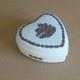 Wedgwood White & Brown Jasperware Aurora Heart Box