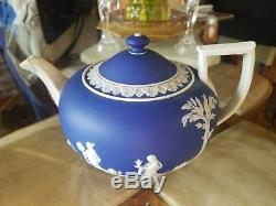 Wedgwood Wedgewood Jasperware Jasper ware Blue Dip Tea Pot From 1861