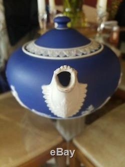 Wedgwood Wedgewood Jasperware Jasper ware Blue Dip Tea Pot From 1861