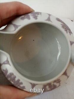 Wedgwood White & Lilac Jasperware Jug(Chip)