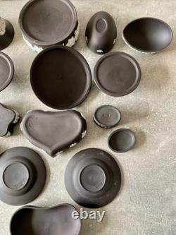 Wedgwood White On Black Jasper Jasperware 10 Pieces Job Lot Collection