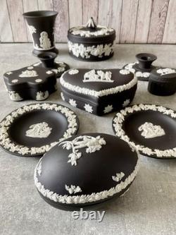 Wedgwood White On Black Jasper Jasperware 10 Pieces Job Lot Collection