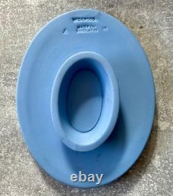 Wedgwood White On Blue Jasper Jasperware Very Rare Pram Plaque 1959
