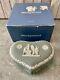 Wedgwood White On Grey Rare Jasper Jasperware Heart Trinket Box Box Discontinued