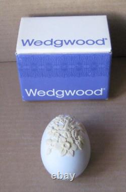 Wedgwood White & Yellow Jasperware Floral Small Egg Box Wedgwood Society