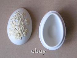 Wedgwood White & Yellow Jasperware Floral Small Egg Box Wedgwood Society