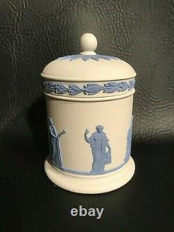 Wedgwood White jasperware Lidded candy jar in excellent condition