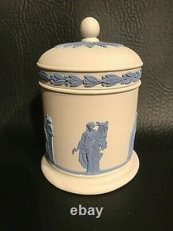 Wedgwood White jasperware Lidded candy jar in excellent condition